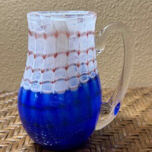 Art Glass Handcrafted Glass Pitcher By Josh Klein 2021 Artist Signed